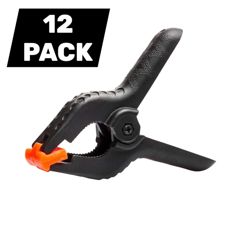 12 X Large 6'' Plastic Spring Clamps Market Stall Tarpaulin Cover Clips Grips