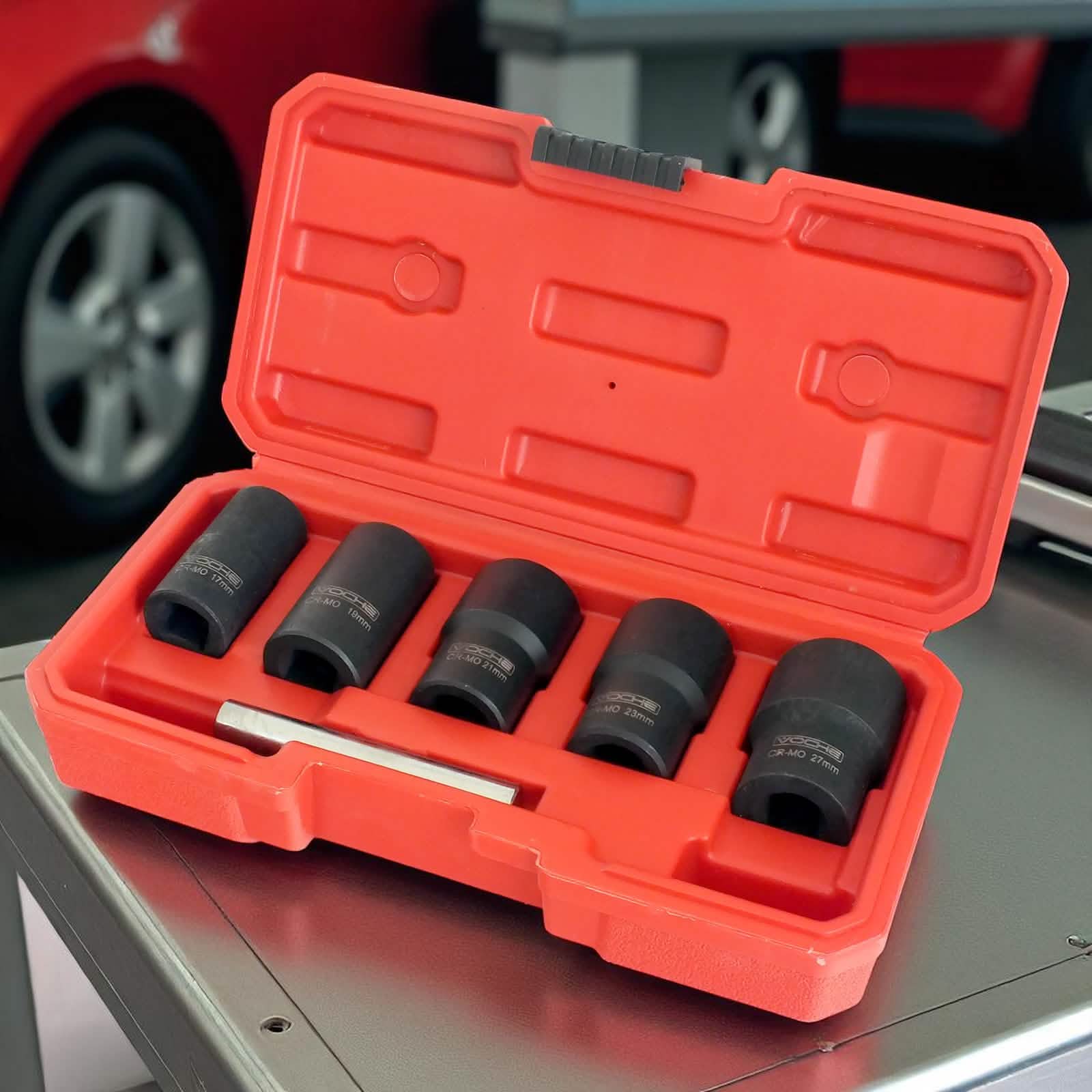 6Pce Grip Twist Sockets Locking Wheel Nut Removers Damaged Rounded Bolts