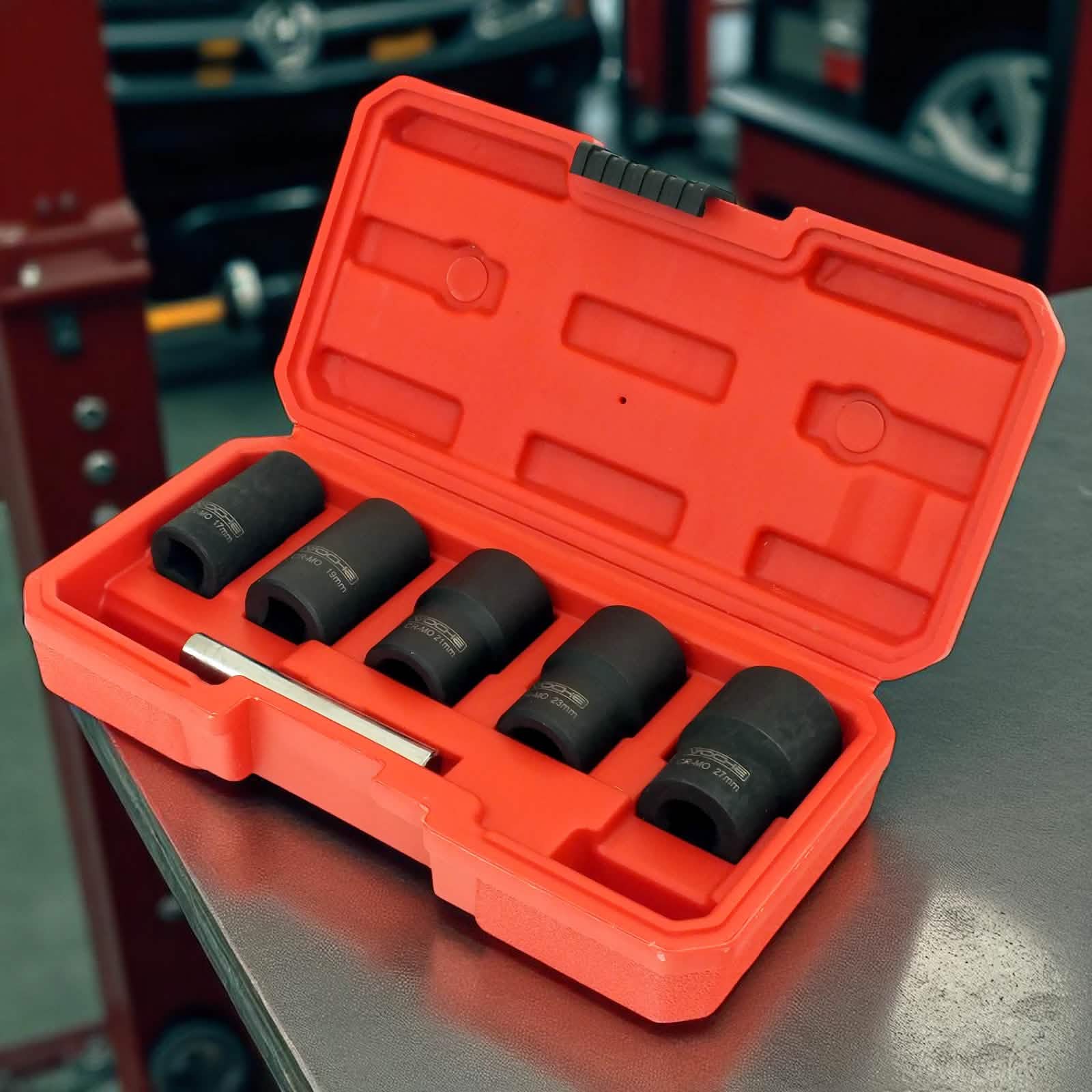 6Pce Grip Twist Sockets Locking Wheel Nut Removers Damaged Rounded Bolts