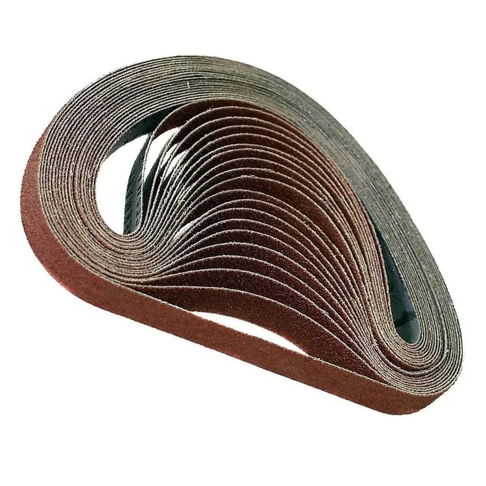20 Pack Power File Sanding Belts 457mm X 13mm - Mixed Grit - 40G 60G 80G 120G