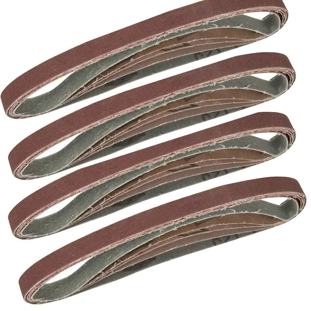 20 Pack Power File Sanding Belts 457mm X 13mm - Mixed Grit - 40G 60G 80G 120G