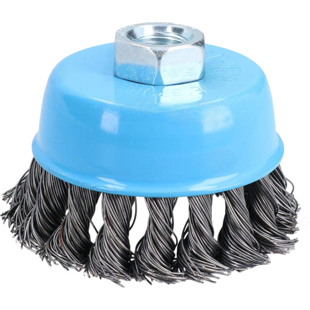4 X 75MM 3" TWIST KNOT WIRE CUP BRUSH FOR ANGLE GRINDERS REMOVES PAINT RUST FAST