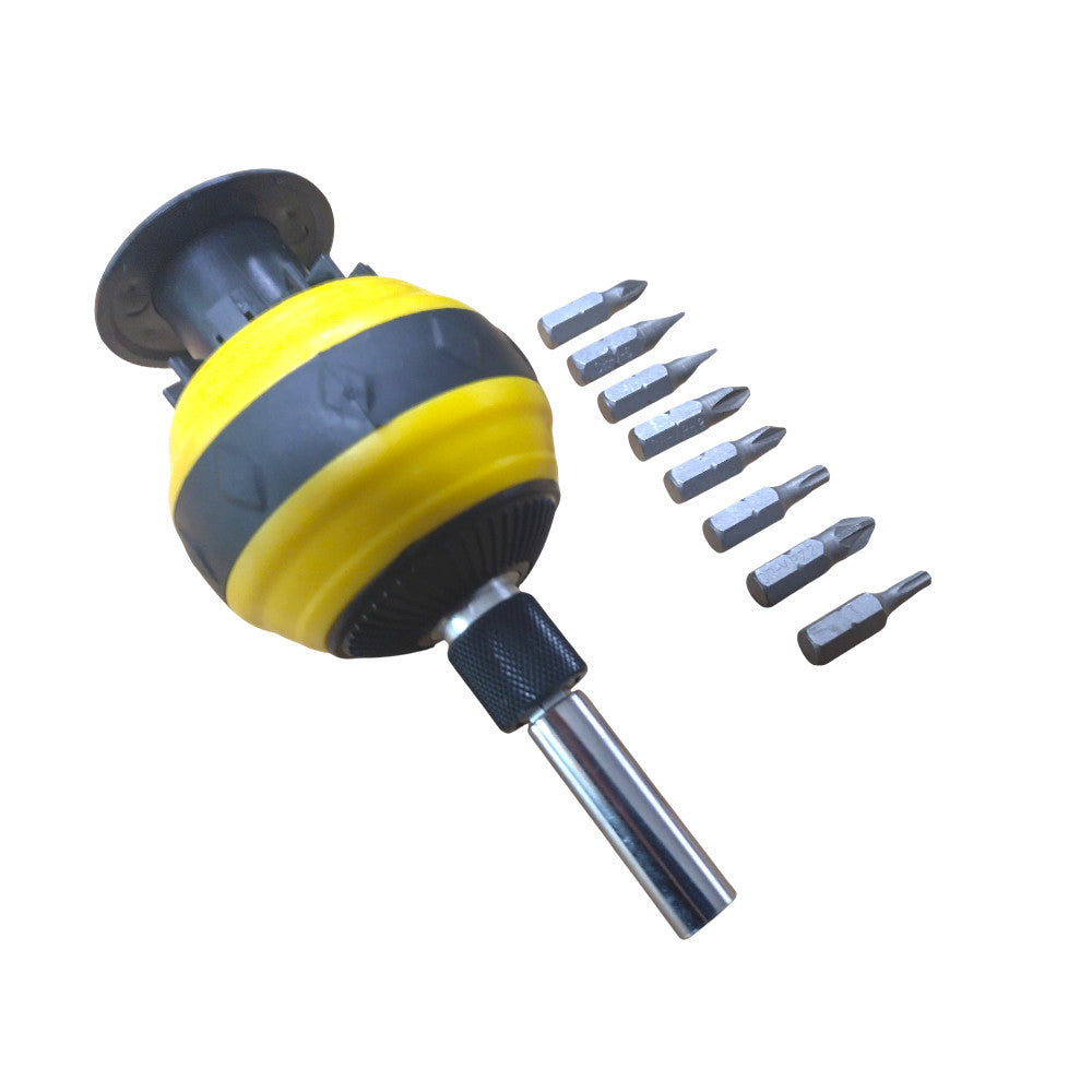 Screwdriver Handle 1/4 Hex + Bit Set Magnetic Pozi Philips Slotted Torx Holder