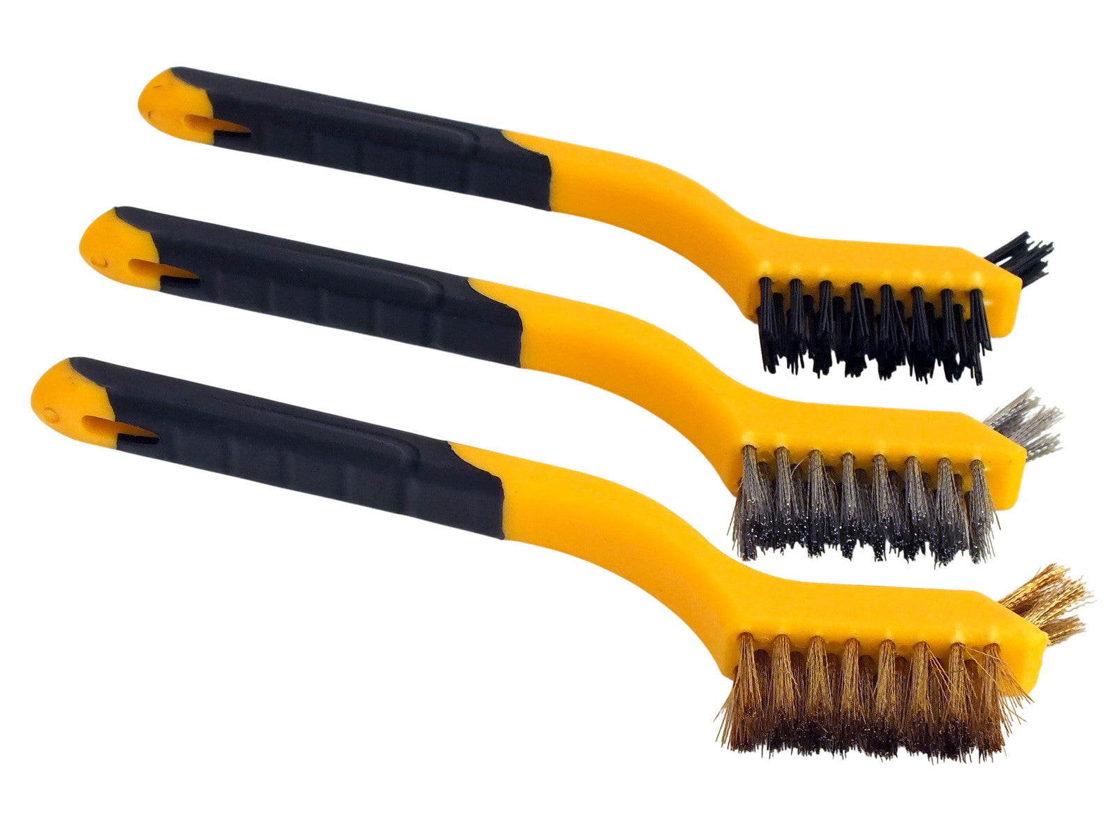 6pc Mini Wire Brush Set Rust Removal Cleaning Brushes | Brass Steel and Nylon Bristles