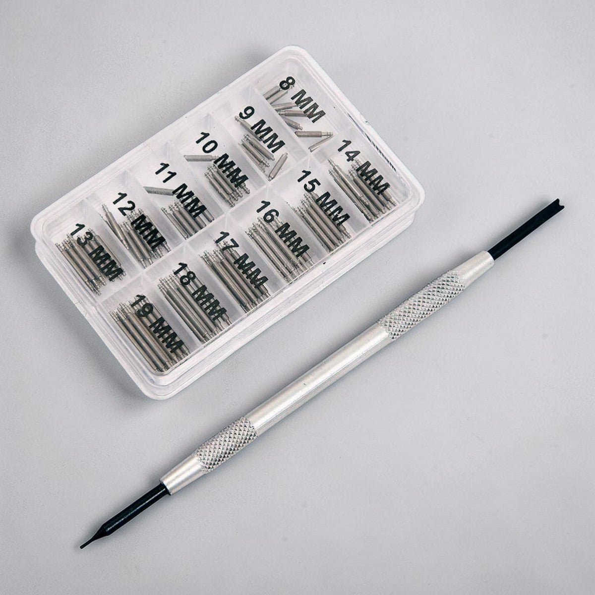 Watch Spring Bars & Removal Tool Set | 101pc Assorted Stainless Steel Watch Strap Pins 8–19mm