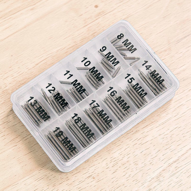 Watch Spring Bars & Removal Tool Set | 101pc Assorted Stainless Steel Watch Strap Pins 8–19mm