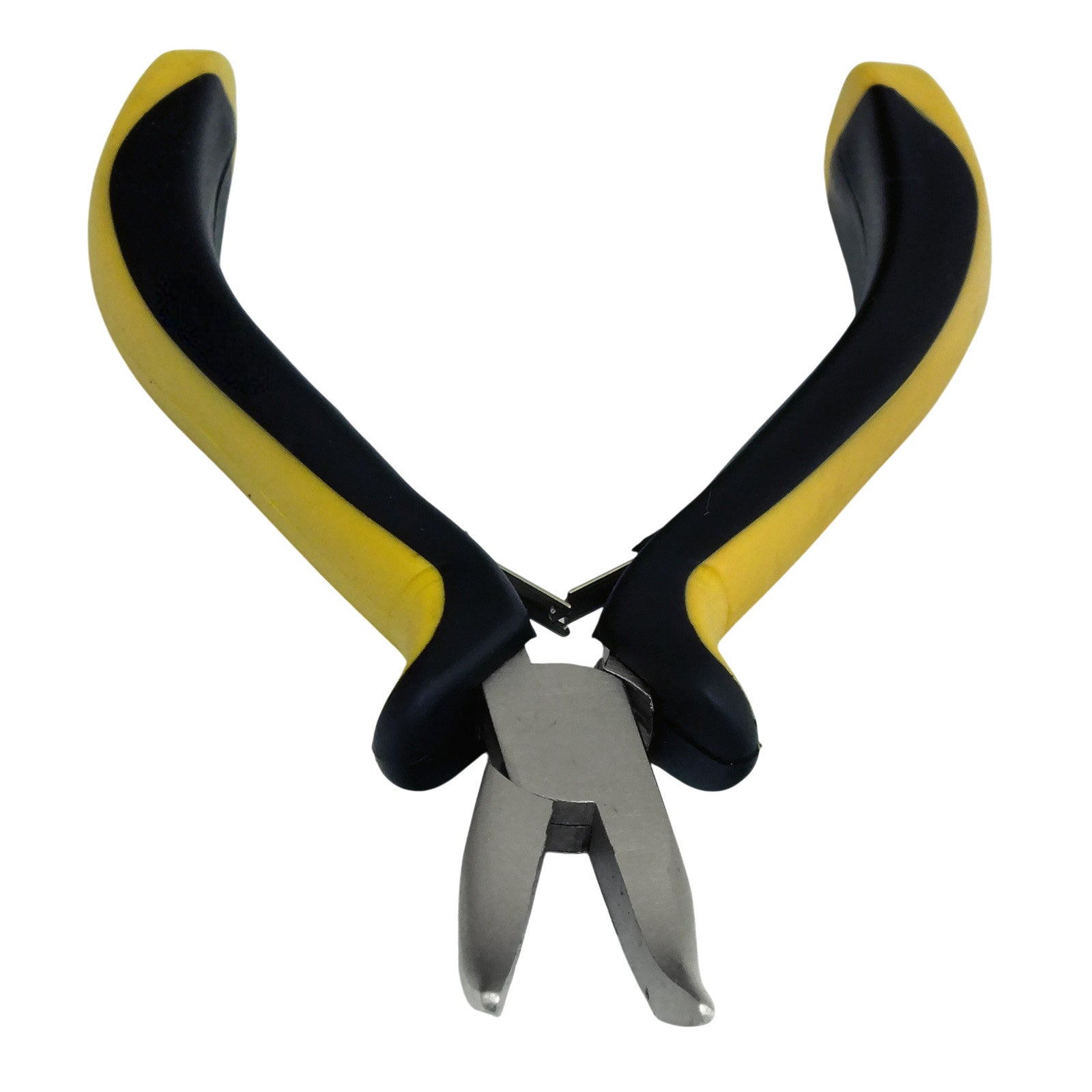 Mini Bent Long Nose Pliers Precision Jewellery Craft Sprung Soft Grip Handles