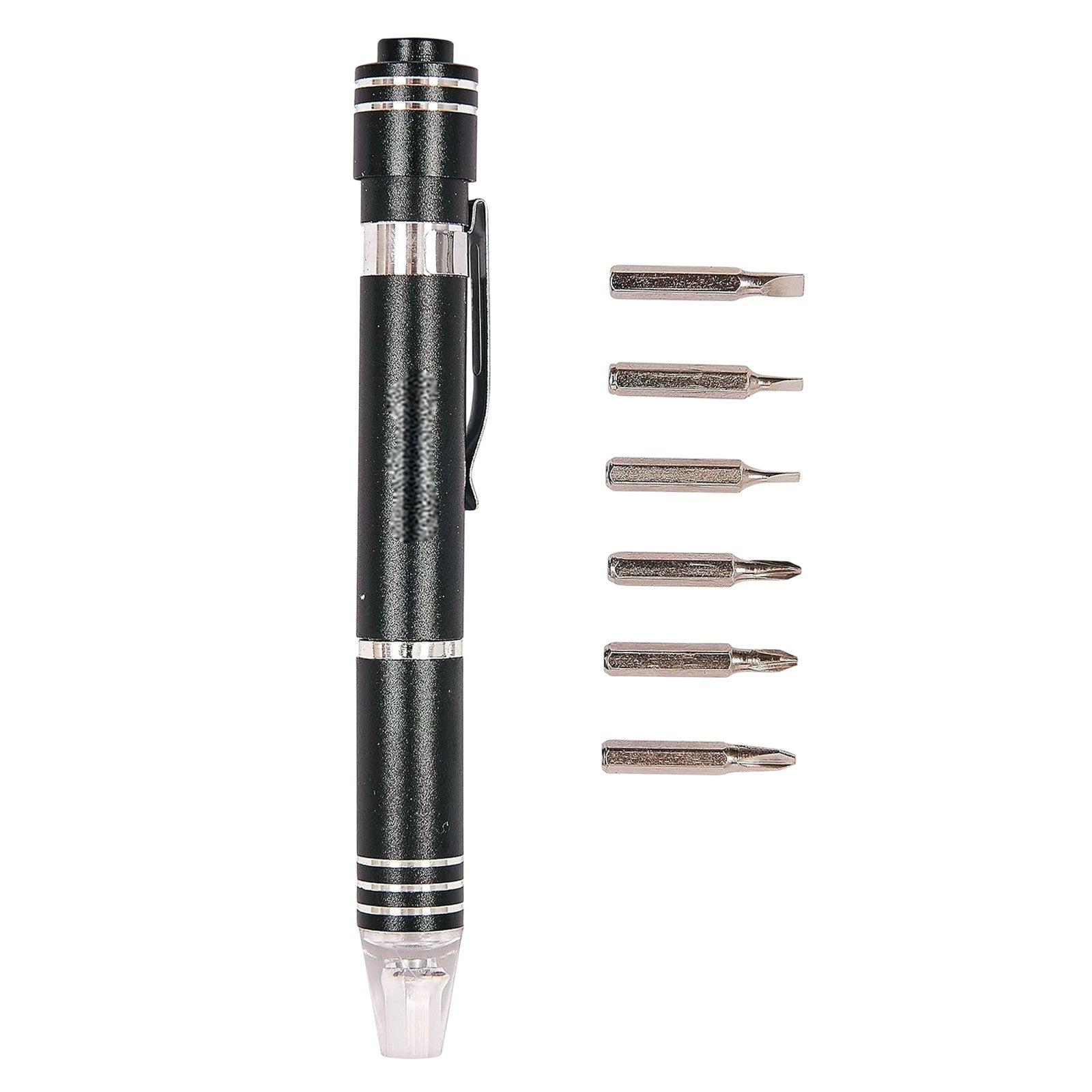 6-in-1 Aluminium Precision Screwdriver with LED Light | Include Phillips and Slotted Driver Bits