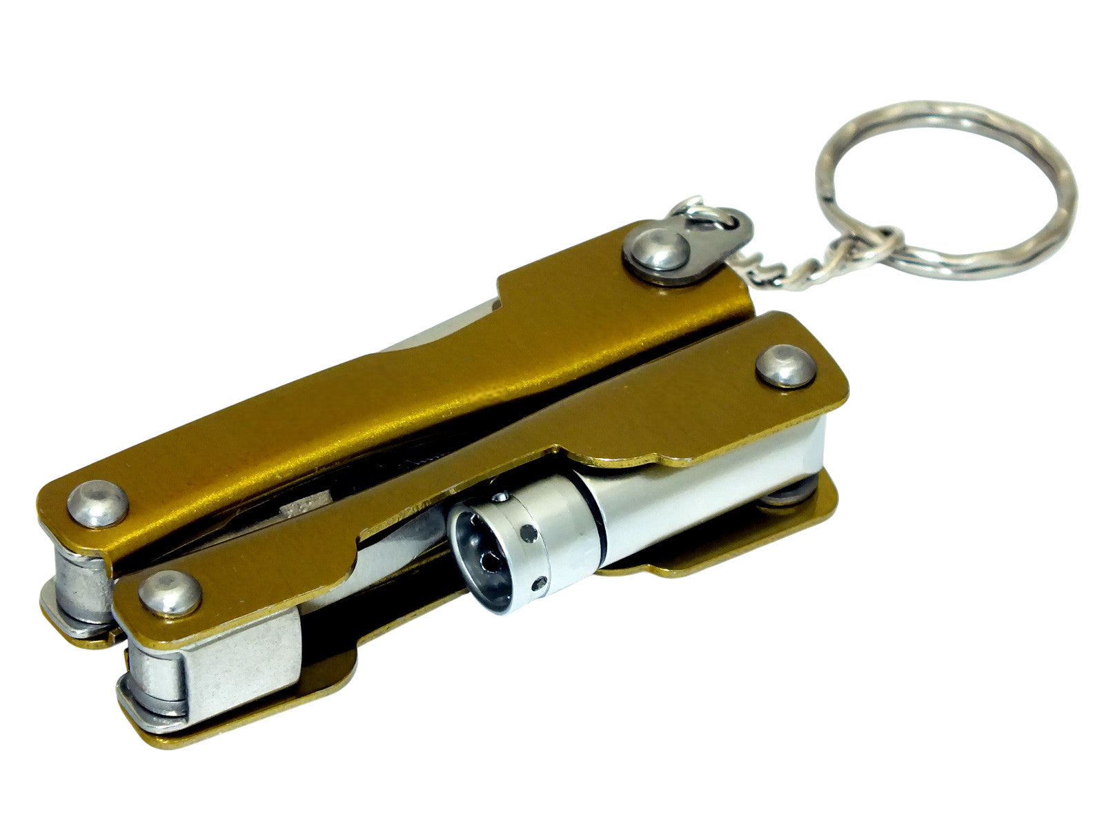 Precision Micro Pliers Folding Needle Nose Wire Cutters Keyring LED Torch & Case