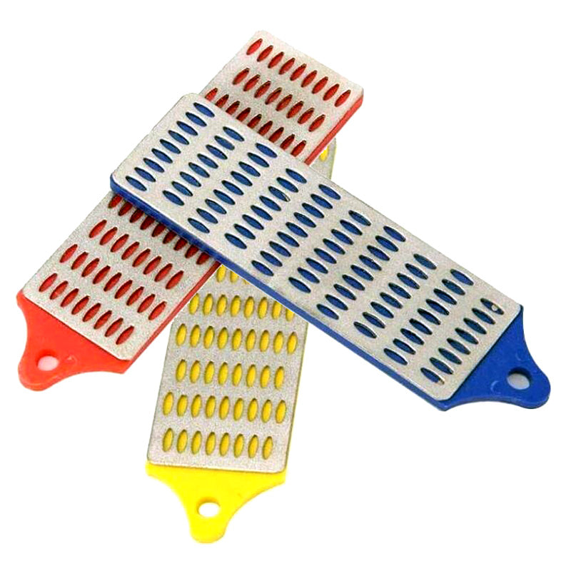 3pc Mini Diamond File Sharpening Stones Whetstone Honing Set | For Knives Chisels Hand Tools