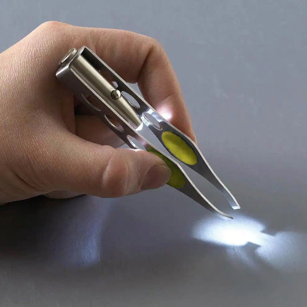 Tweezers with LED Light Stainless Steel Eyebrow Plucker | Model Making, Crafts and Hobbies