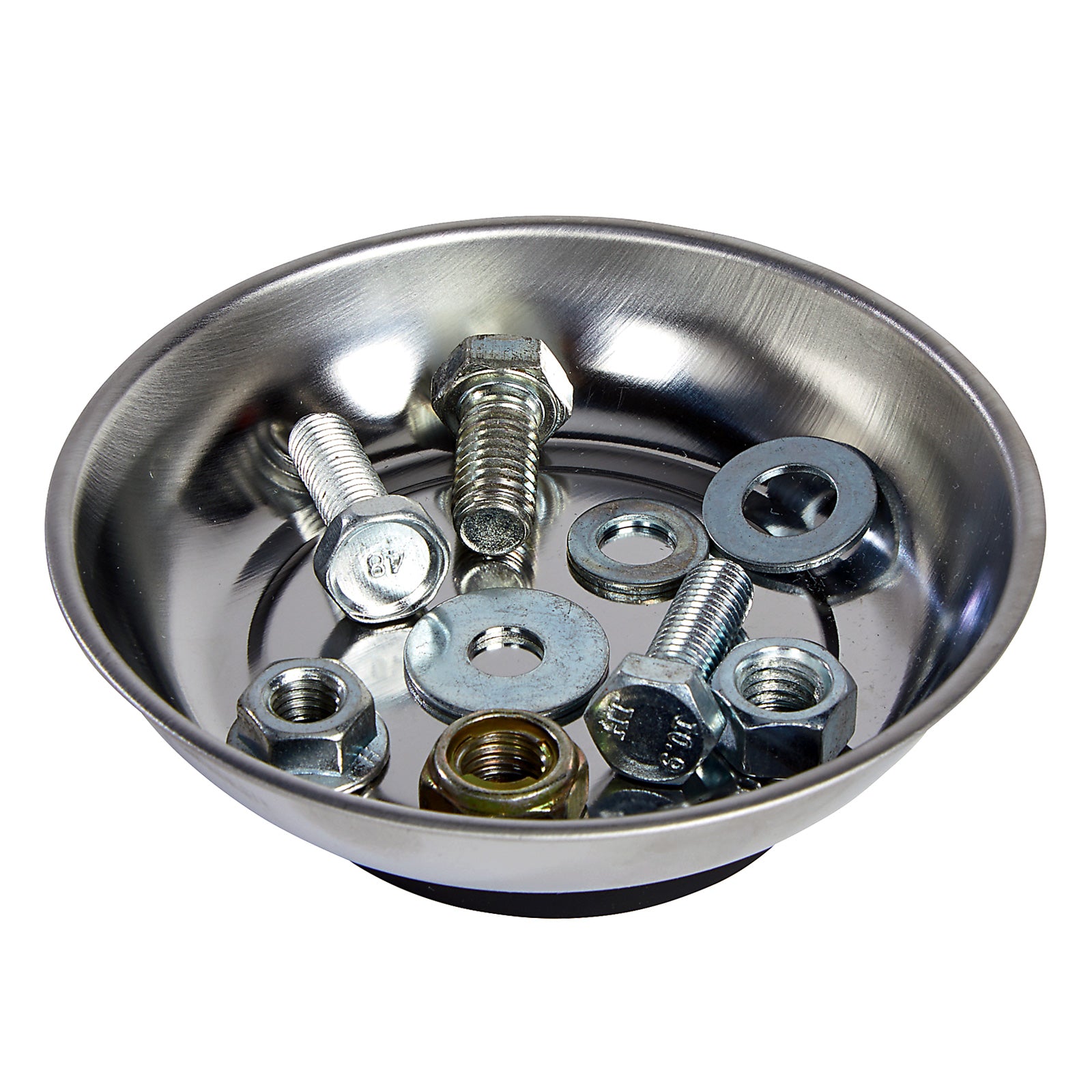 3pc Magnetic Small Parts Trays 115mm 4" Round Stainless Steel Dish for Nuts & Bolts