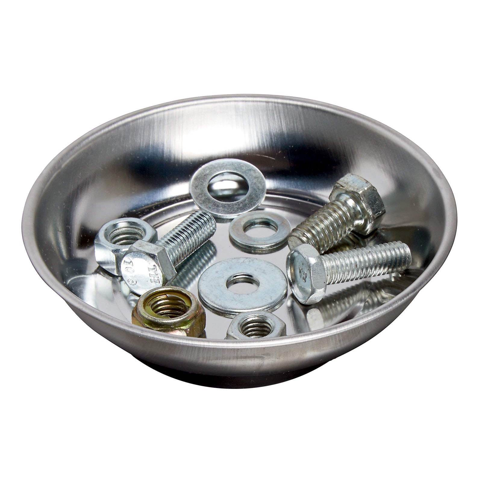 3pc Magnetic Small Parts Trays 115mm 4" Round Stainless Steel Dish for Nuts & Bolts