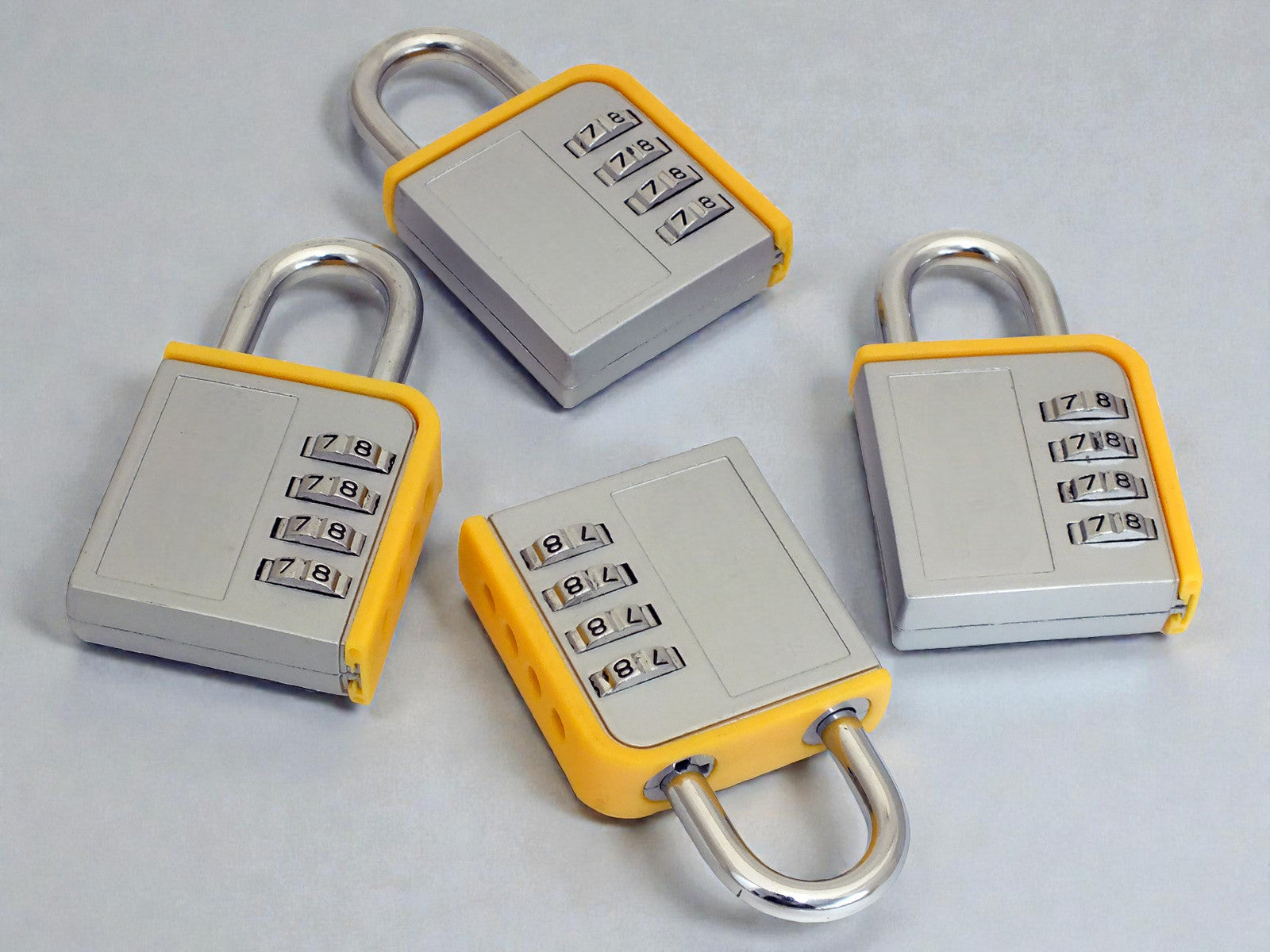 Combination PadlockLock Steel Shackle Gym Locker Toolbox 4pc - 5 Year Warranty