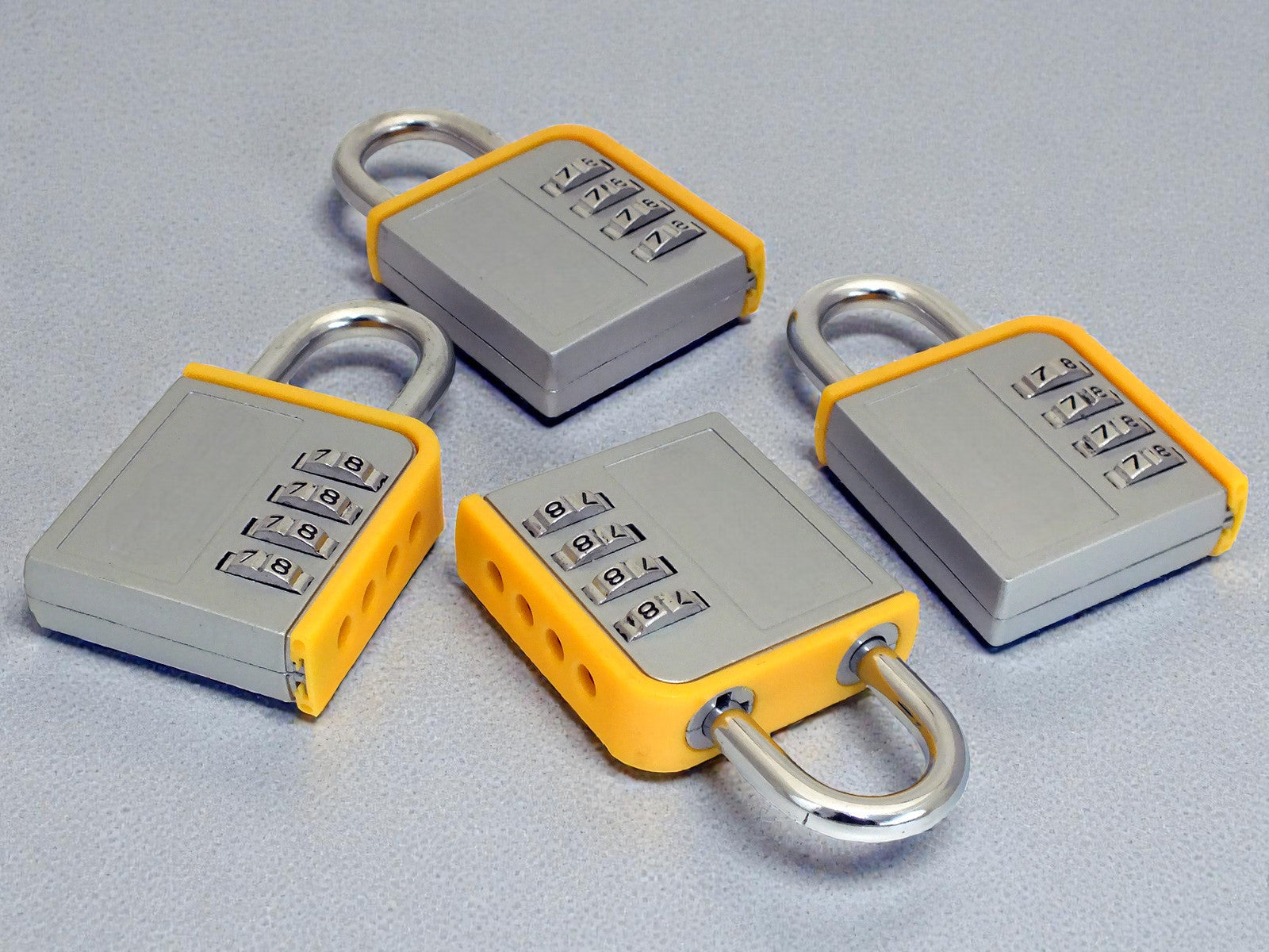 Combination PadlockLock Steel Shackle Gym Locker Toolbox 4pc - 5 Year Warranty