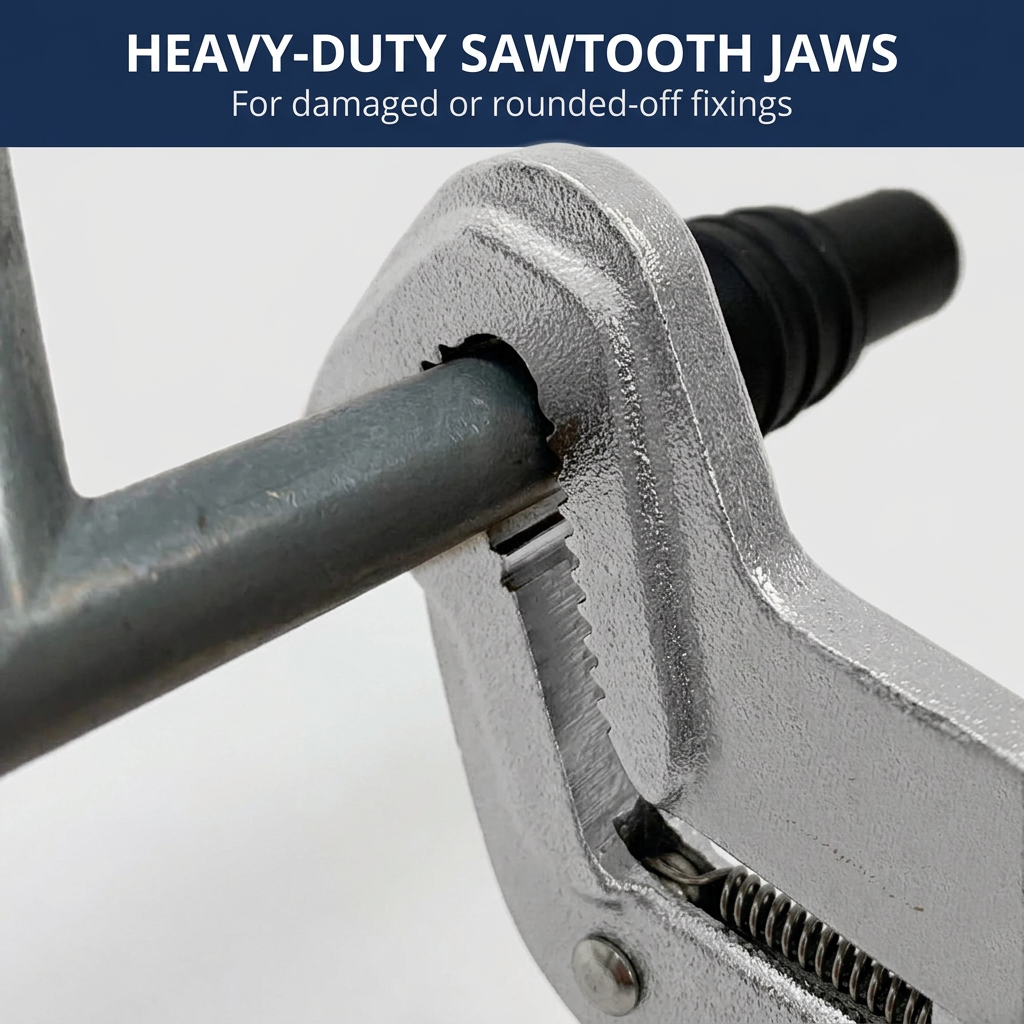 Actual CT6102 sawtooth jaw detail