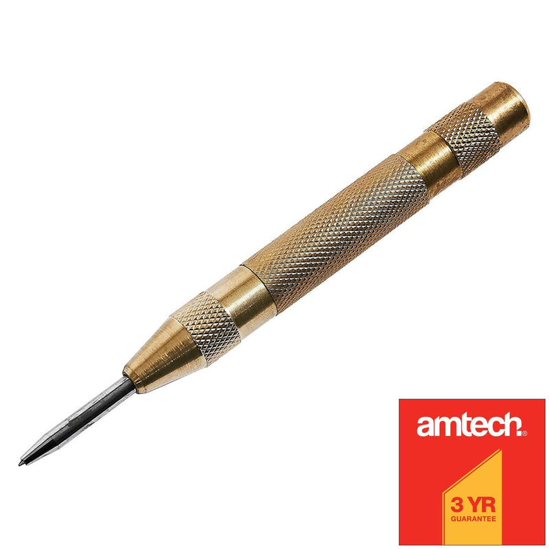 Amtech Amtech 5" Automatic Spring Loaded Centre Punch Metal Wood Marker 3 Year Warranty