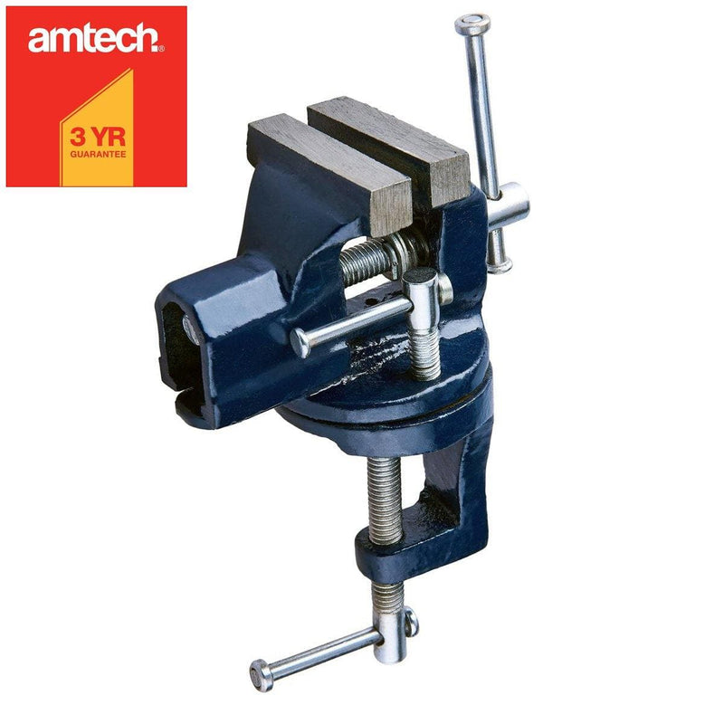 Amtech AMTECH® 50mm MINI CLAMP ON SWIVEL BASE BABY BENCH VICE FOR TABLE WORKBENCH DESK