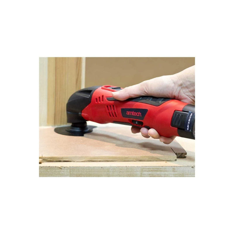 Amtech Cordless Oscillating Multi Tool Cordless Rechargeable Li-ion Variable Speed Oscillating Multi Tool +Case +Access