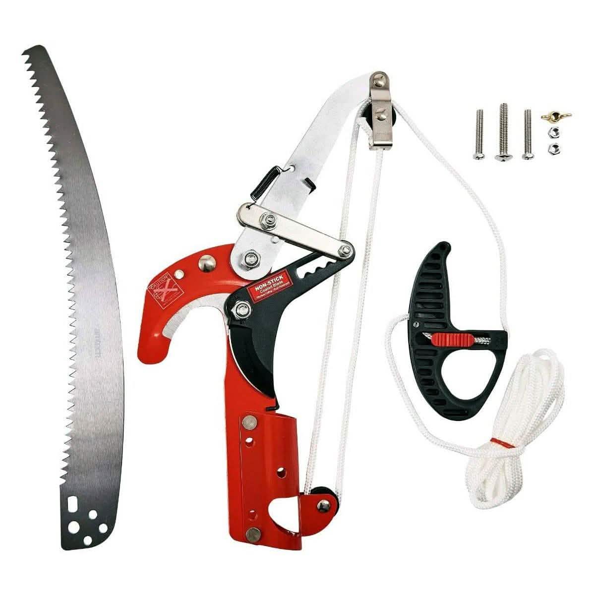 Amtech Telescopic Branch lopper HEAVY DUTY 2.8m TELESCOPIC EXTENDING RATCHET TREE BRANCH PRUNER LOPPER WITH SAW