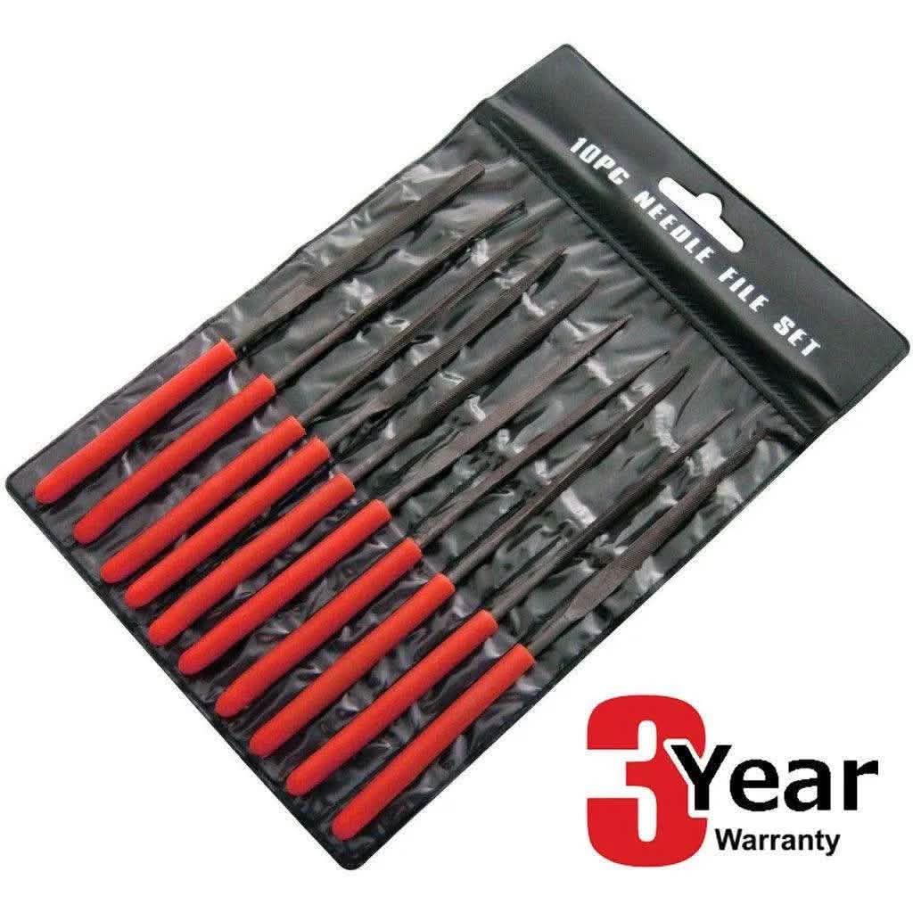 Amtech Tool Files 10PC AMTECH MINI NEEDLE FILE SET PRECISION FILES + WALLET WITH 3 YEAR WARRANTY