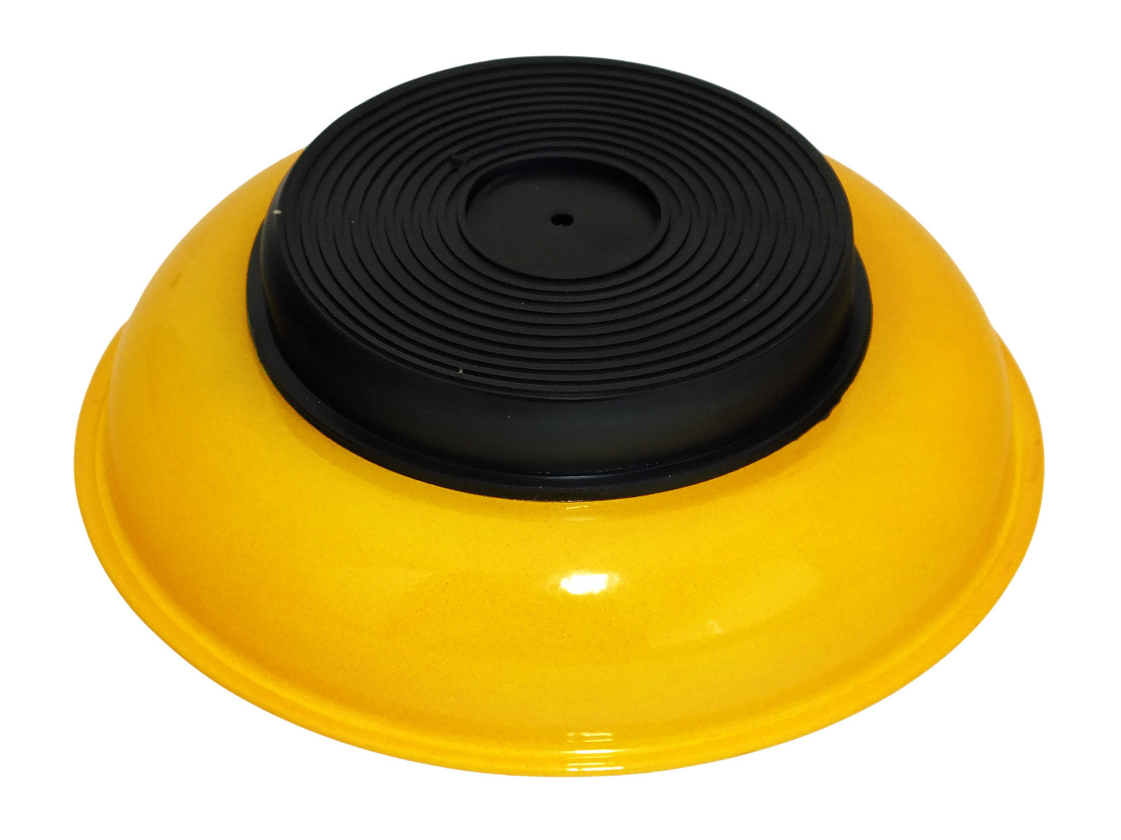 3pc Magnetic Parts Tray Set Hi-Viz Yellow 100mm 4" Round Dish | Ideal for Nuts, Bolts, Screws, Small Parts
