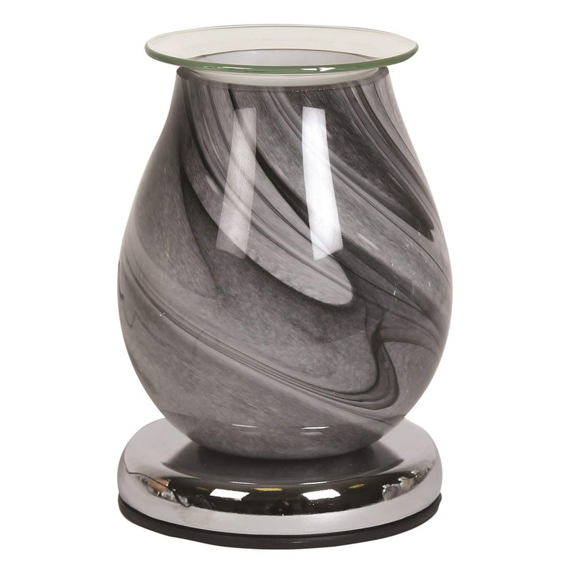 Electric Wax Oil Burner Grey Swirl Aroma Melt Warmer Touch Control