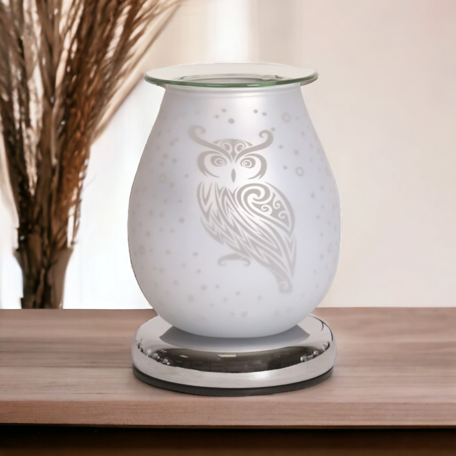 Owl Oil Burner and Wax Warmer plus 10pc Scented Melts | Electric Touch Lamp Fragrance Diffuser