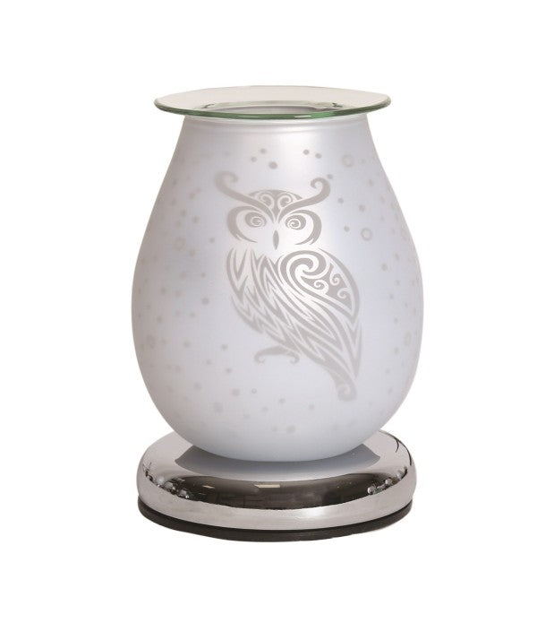 Owl Oil Burner and Wax Warmer plus 10pc Scented Melts | Electric Touch Lamp Fragrance Diffuser