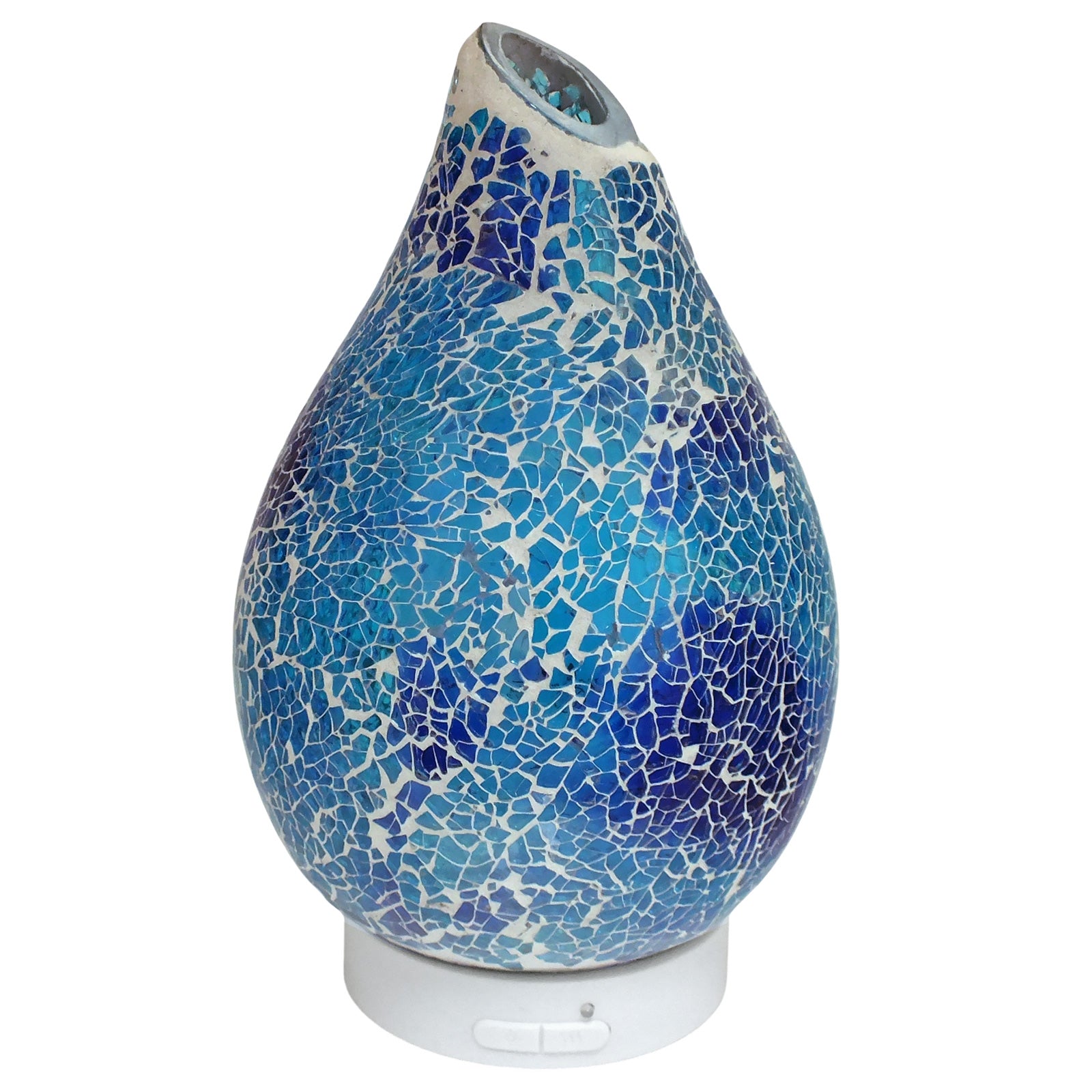 Azure Crackle Ultrasonic Essential Oil Diffuser Aroma Fragrance Lamp with LED Light