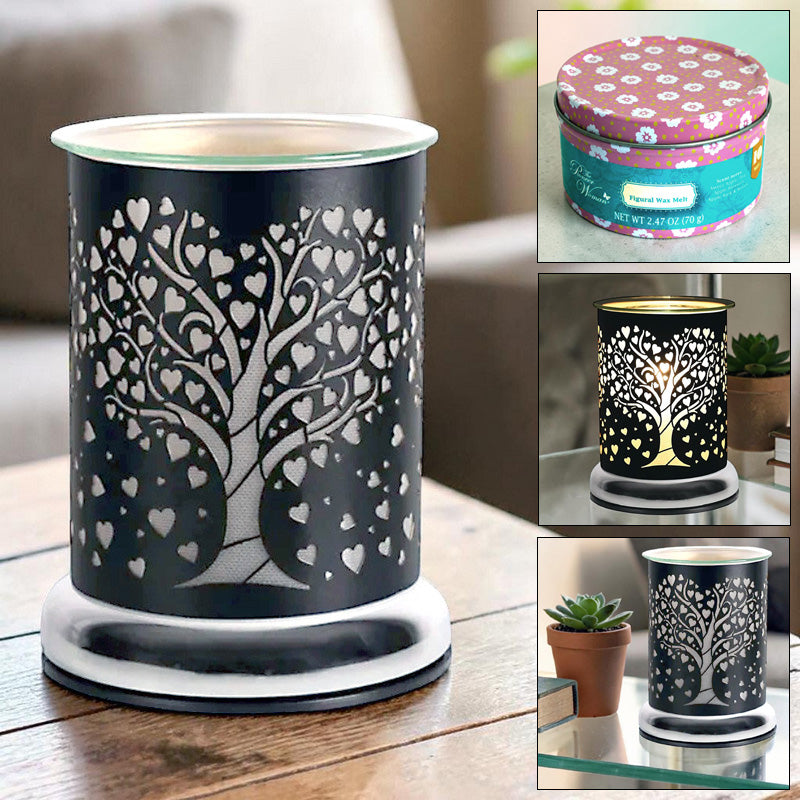 Wax Tart Warmer Melter with Scented Wax Melts Aroma Touch Lamp Fragrance Diffuser Tree of Life
