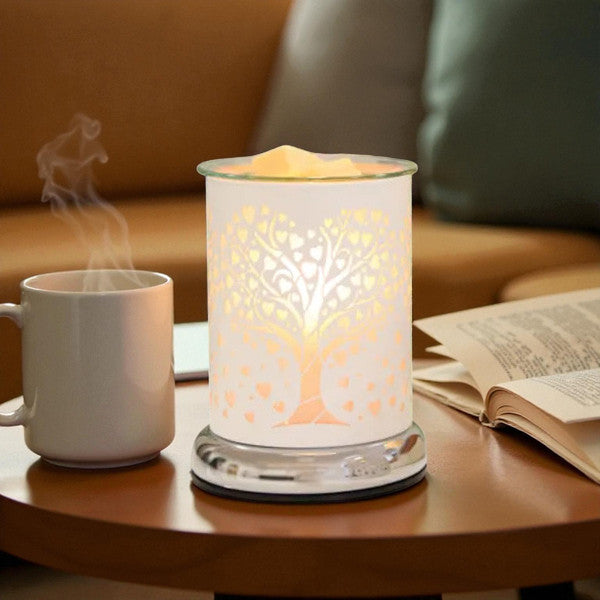 Scented Wax Tart Melter Warmer Aroma Touch Lamp Fragrance Diffuser | Tree of Life Silhouette