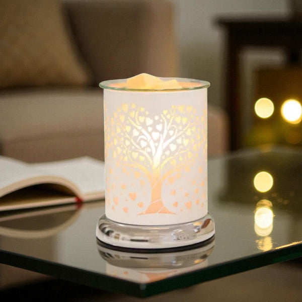 Scented Wax Tart Melter Warmer Aroma Touch Lamp Fragrance Diffuser | Tree of Life Silhouette