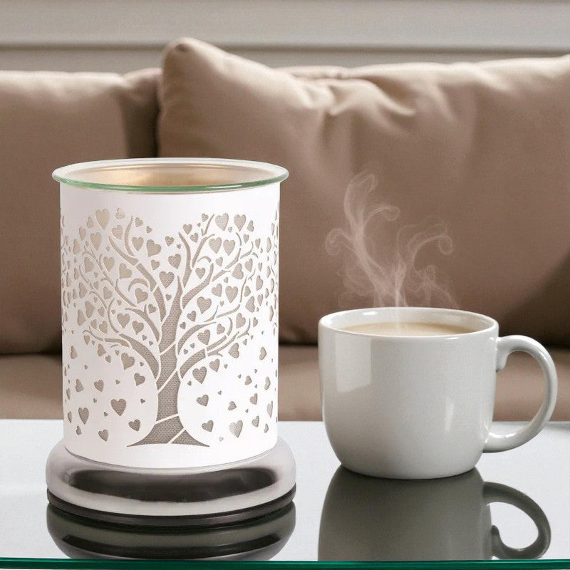 Scented Wax Tart Melter Warmer Aroma Touch Lamp Fragrance Diffuser | Tree of Life Silhouette