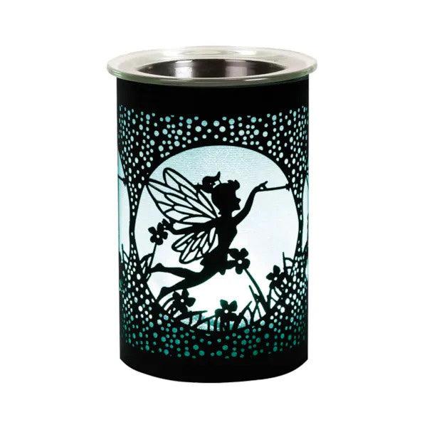 Fairy Silhouette Wax Melt Warmer Aroma Fragrance Diffuser | Black with Colour Changing LED