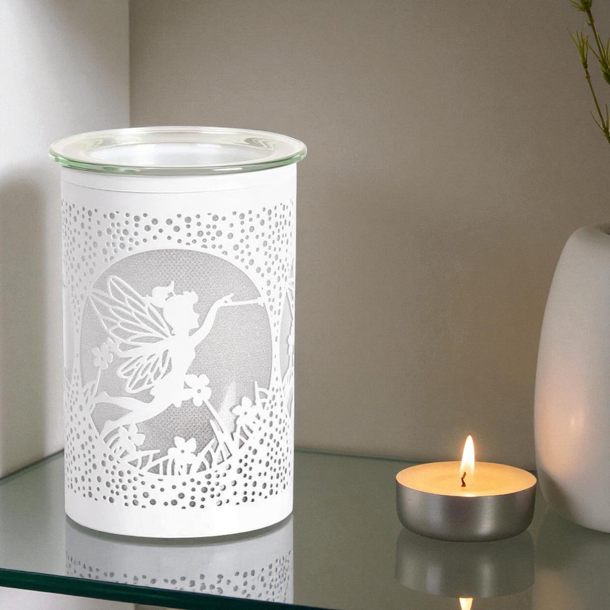 LED Scented Wax Tart Melter Warmer White Fairy Aroma Fragrance Diffuser Lamp