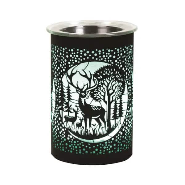 Wax Tart Melt Warmer Burner | Colour Changing LED Fragrance Diffuser | Deer Family Silhouette