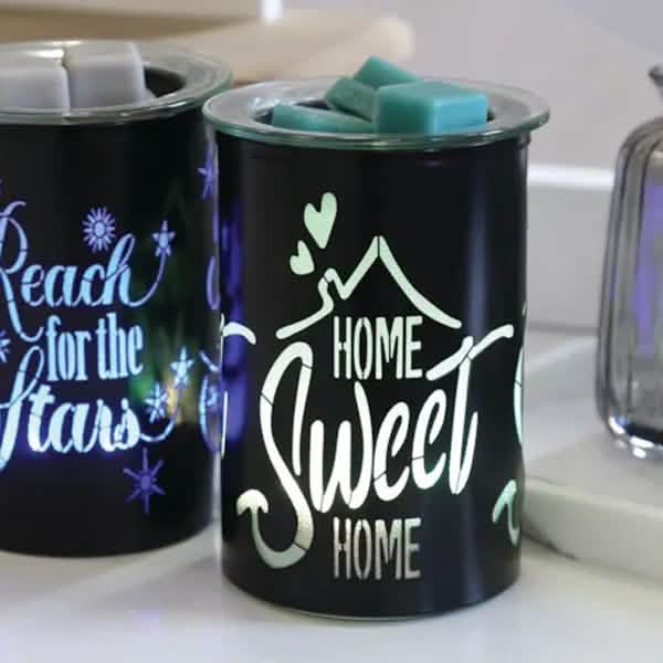 Electric Wax Melter Home Sweet Home LED Colour Changing Aroma Fragrance Diffuser