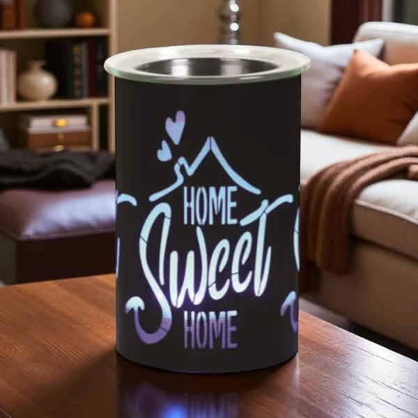 Electric Wax Melter Home Sweet Home LED Colour Changing Aroma Fragrance Diffuser