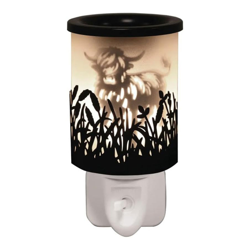 Plug In Wax Tart Warmer plus Scented Wax Melts Highland Cow Aroma Diffuser Lamp