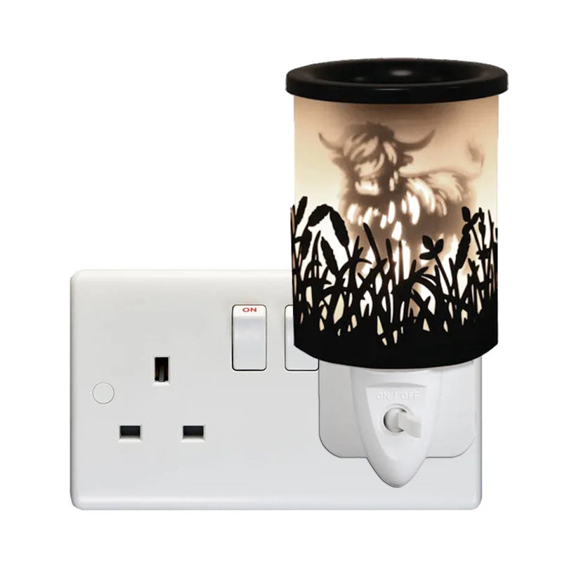 Highland Cow Plug In Scented Wax Melt Burner Tart Warmer Electric Aroma Diffuser Lamp