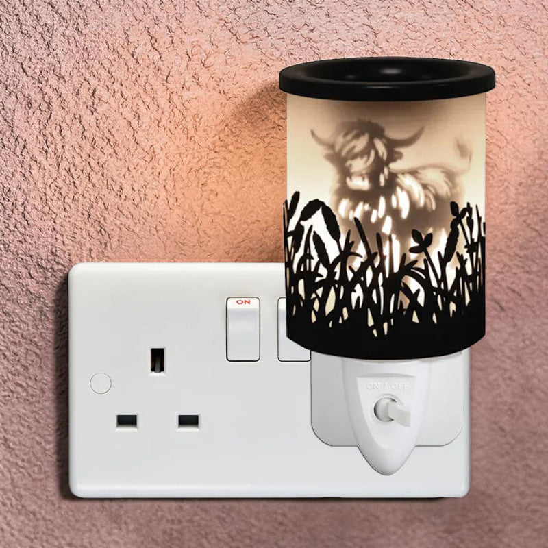 Highland Cow Plug In Scented Wax Melt Burner Tart Warmer Electric Aroma Diffuser Lamp