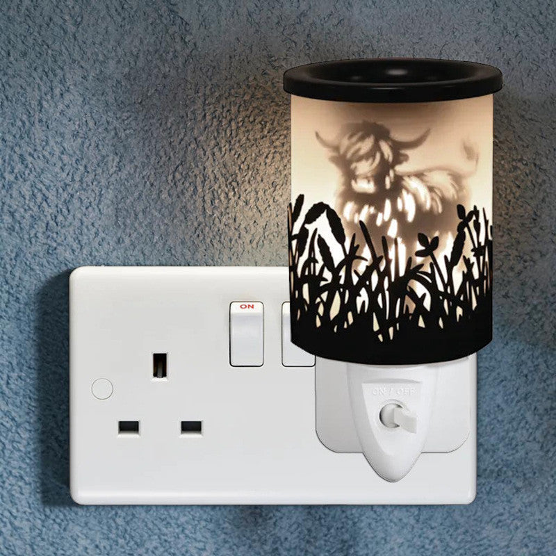 Highland Cow Plug In Scented Wax Melt Burner Tart Warmer Electric Aroma Diffuser Lamp