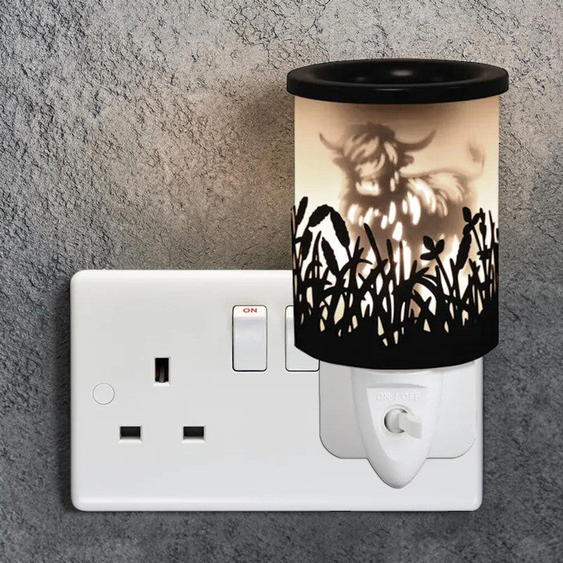 Highland Cow Plug In Scented Wax Melt Burner Tart Warmer Electric Aroma Diffuser Lamp
