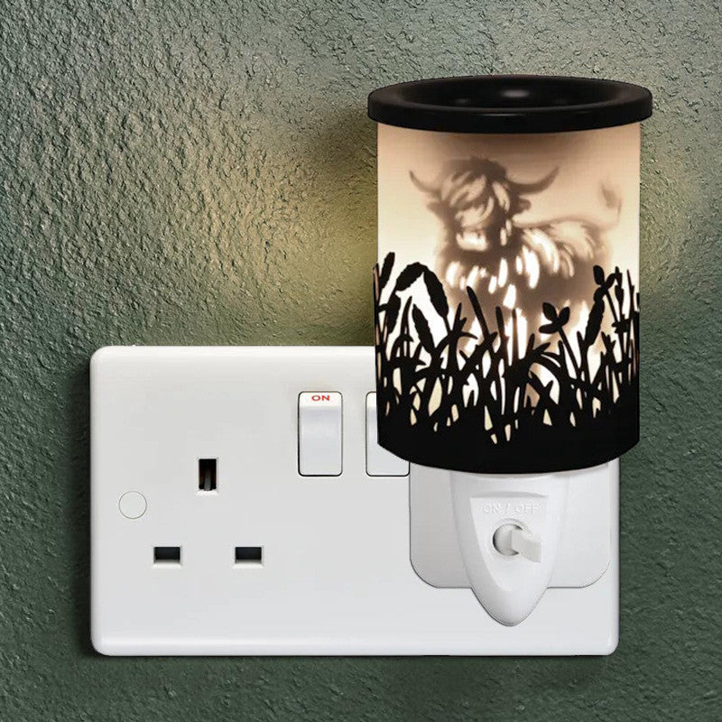 Highland Cow Plug In Scented Wax Melt Burner Tart Warmer Electric Aroma Diffuser Lamp