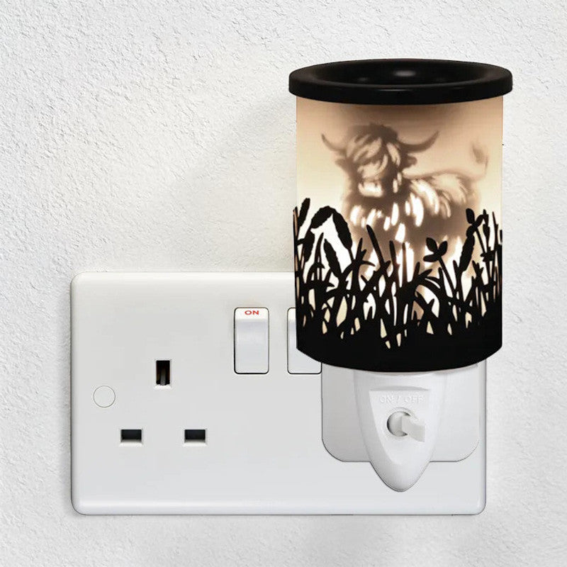 Highland Cow Plug In Scented Wax Melt Burner Tart Warmer Electric Aroma Diffuser Lamp
