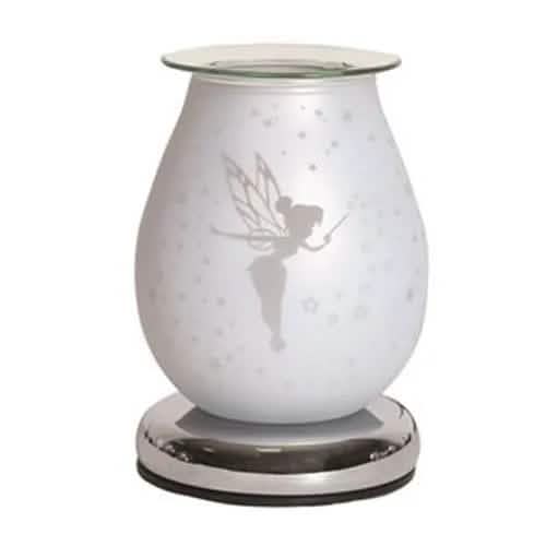 Aroma Accessories Oil Burner Wax Oil Warmer Aroma Lamp Light Tart Burner Diffuser - Touch - White Satin Glass