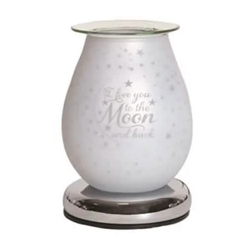 Aroma Accessories Oil Burner Wax Oil Warmer Aroma Lamp Light Tart Burner Diffuser - Touch - White Satin Glass