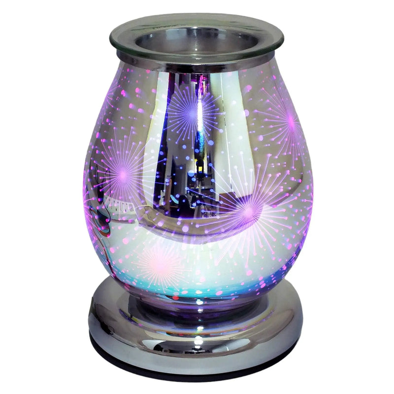 Aroma Electric Colour Changing LED Wax Melt Burner Tart Oil Warmer- 3D Firework - tooltime.co.uk