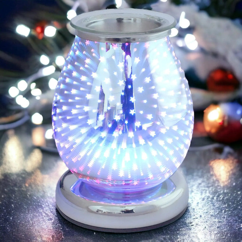 Aroma Electric Colour Changing LED Wax Melt Burner Tart Oil Warmer- 3D Firework - tooltime.co.uk